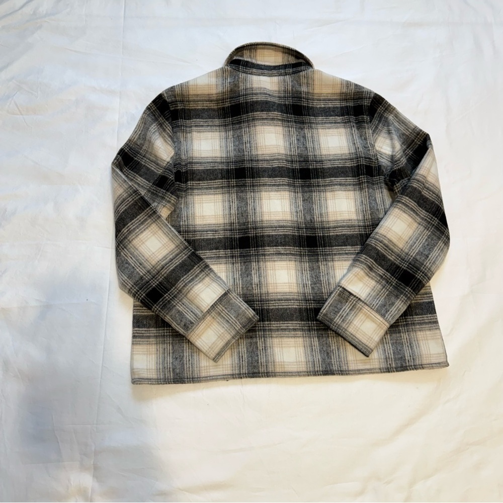 BB Dakota by Steve Madden Women’s Plaid Boxy Shacket /Fall Anthracite M - Picture 5 of 11
